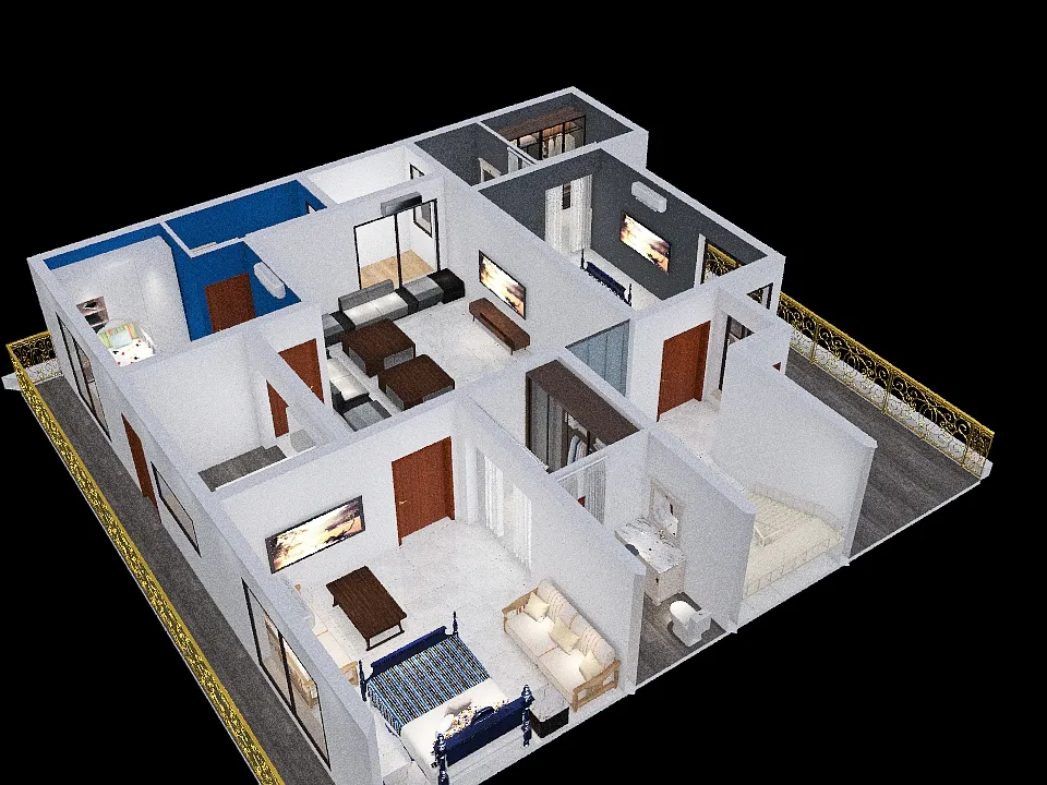 156 First Floor - 4 3d design renderings