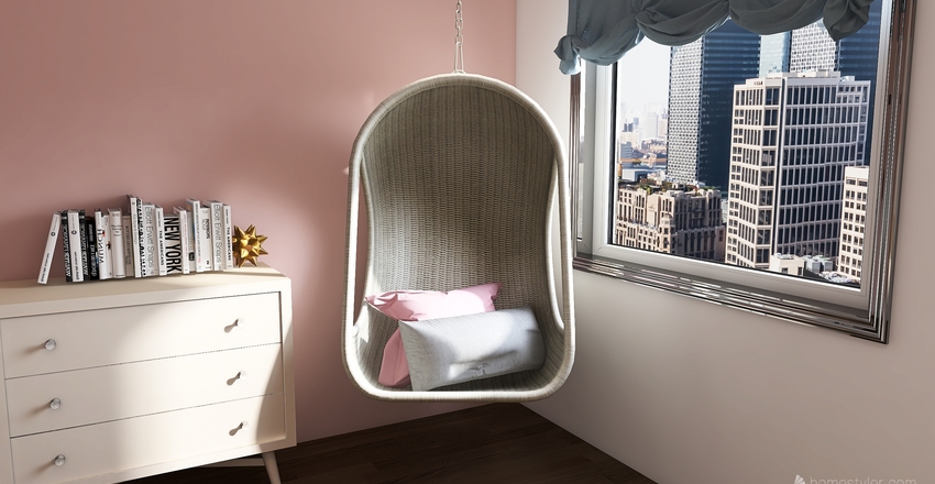 Pink Trendy Room for a Teen Interior Design Render