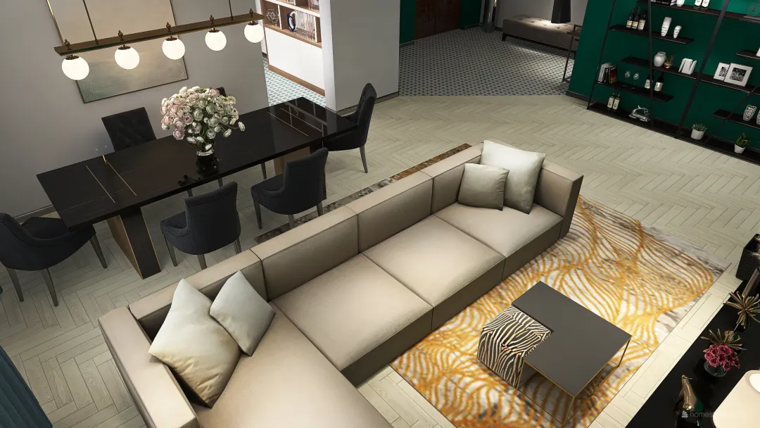 Квартира - 2 спальни 3d design renderings
