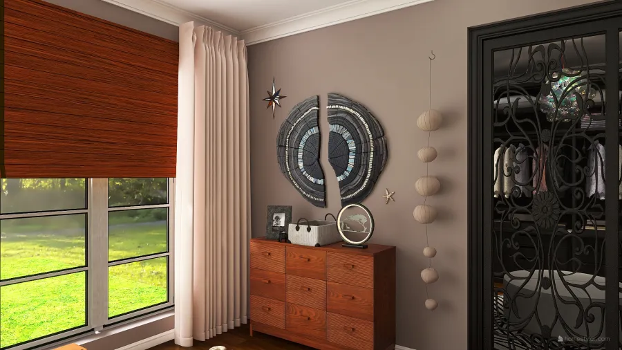 Casa en tonos marrón 3d design renderings