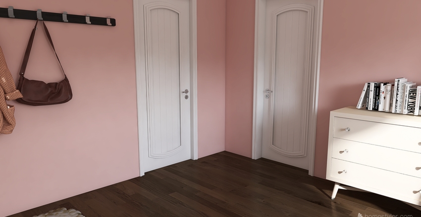 Pink Trendy Room for a Teen Interior Design Render