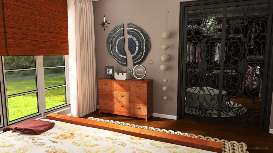 Casa en tonos marrón 3d design renderings