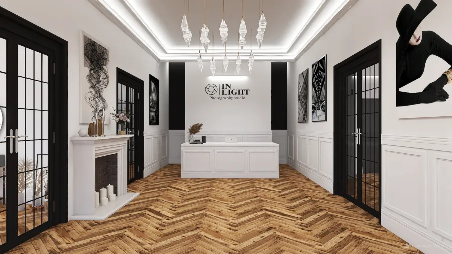 Salon intrare 3d design renderings