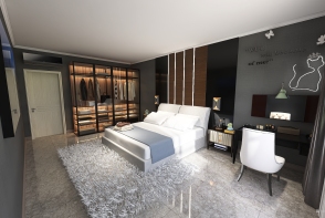 Interior Design of a bedroom in modern style Design Rendering