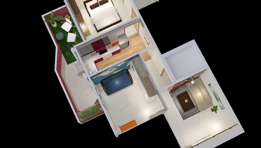 2 BHK, Pyramid Urban Homes 3d design picture 58.96
