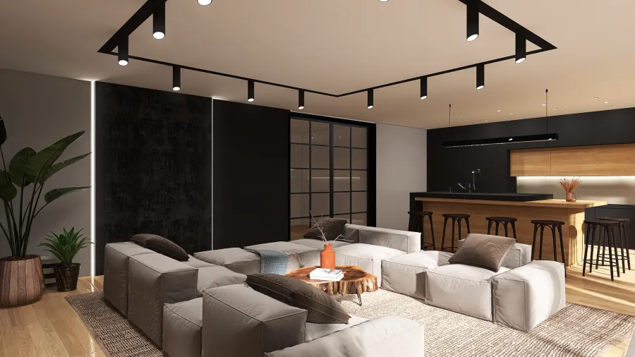 Modern living room 3d design renderings