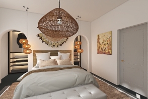 comfortable modern  bed room  Design Rendering