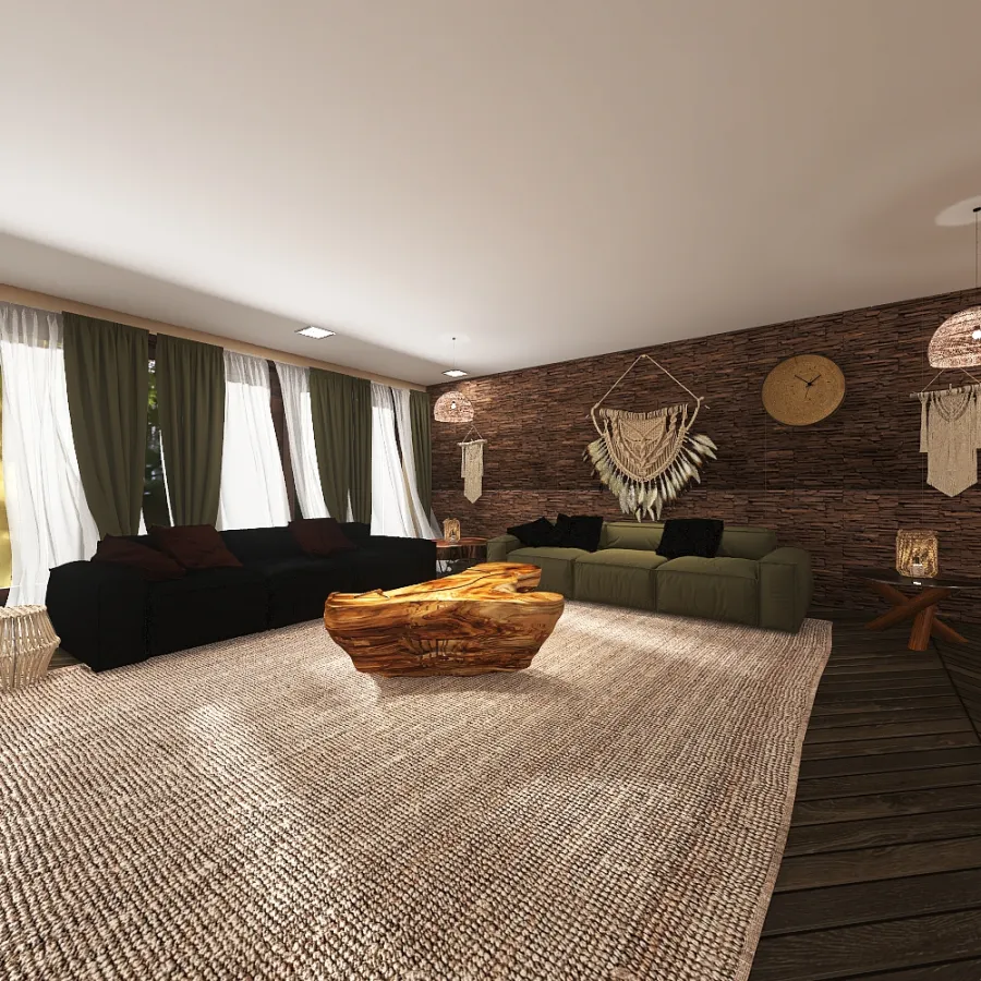 Wooden 3d design renderings