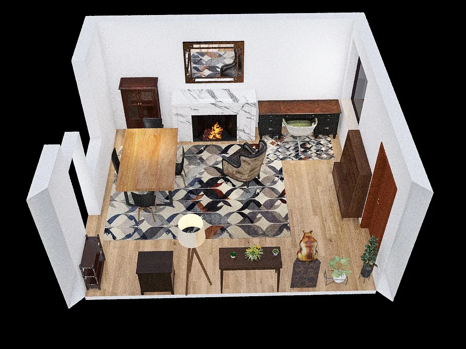 Dining Room/Office - Idea 2 3d design renderings