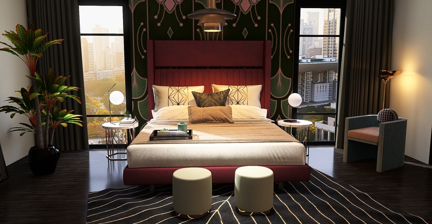 Art Deco Interior Design Render