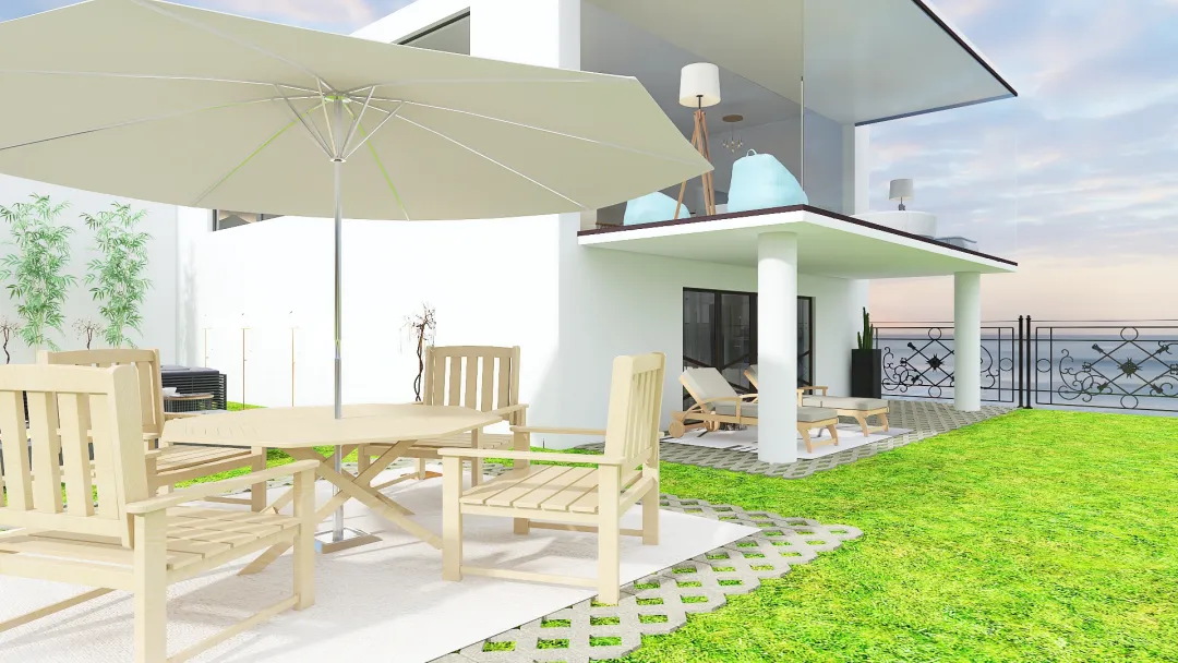 upstairs house beach 3d design renderings