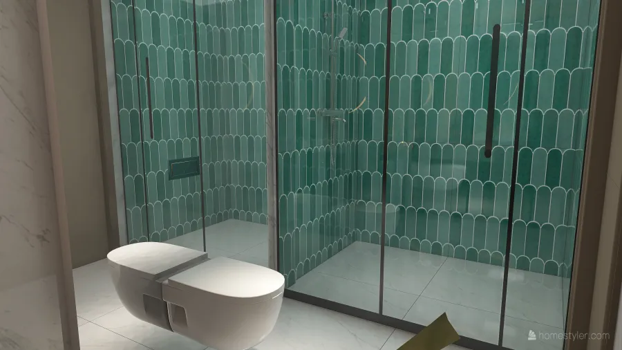 Rustic Contemporary lolo Green Beige 3d design renderings