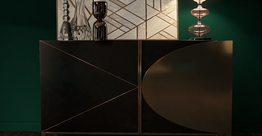 Art Deco Interior Design Render