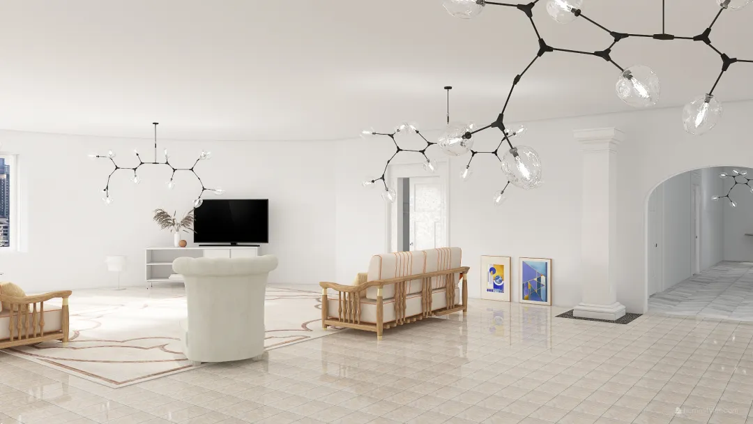 Bright Luxury Home 3d design renderings