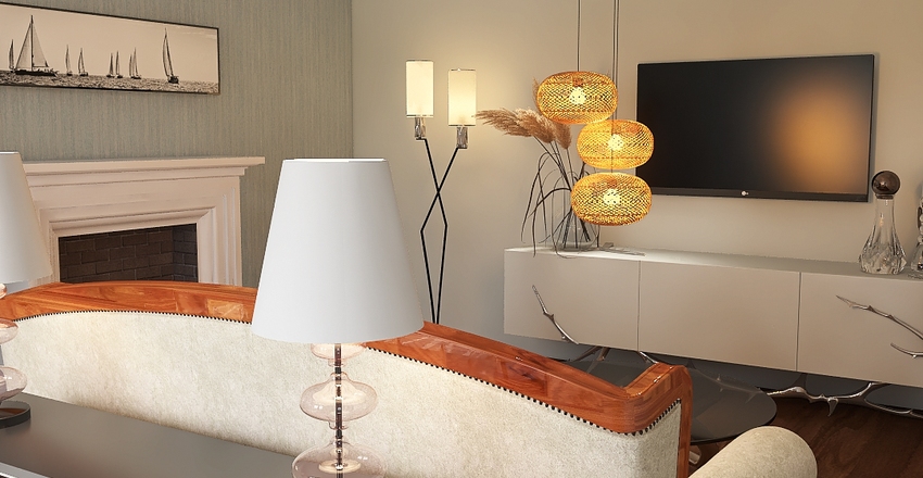 Santa Barbara Inspired Interior Interior Design Render