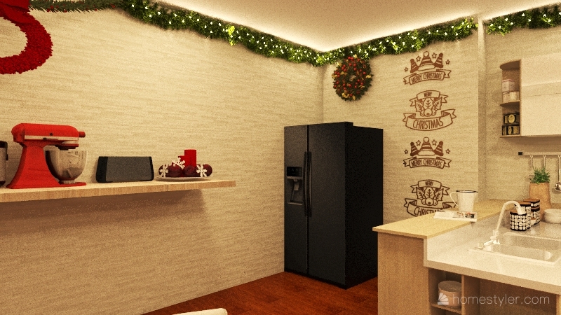 casa congelada de navidad 3d design renderings