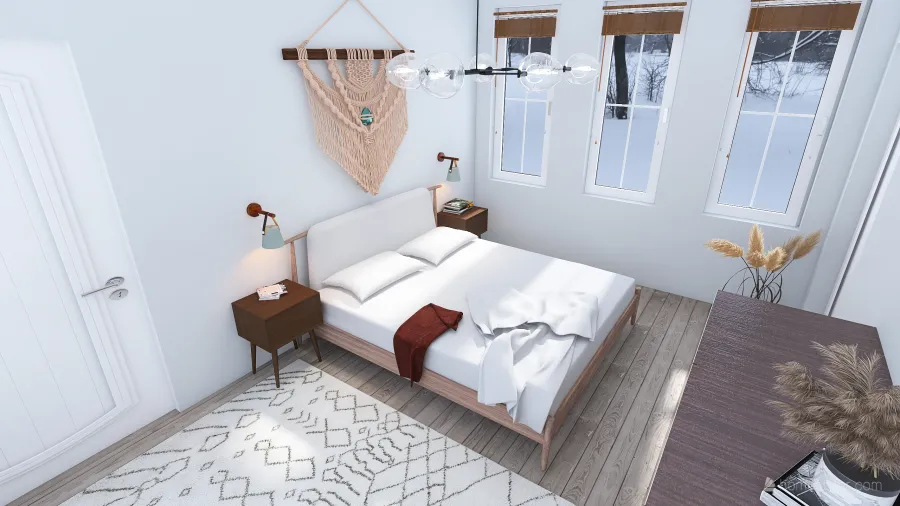 Small modern cabin 3d design renderings