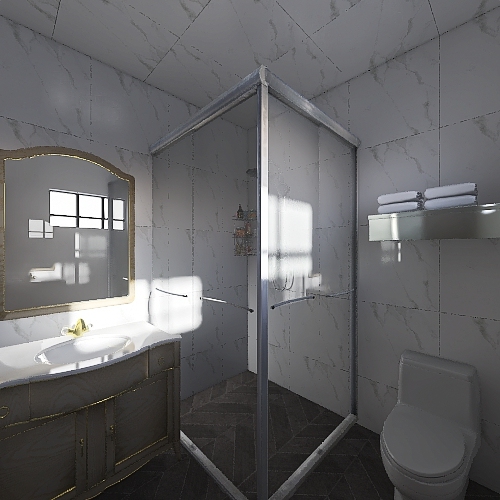 Bathroom modern style 3d design renderings