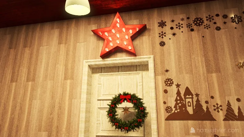 casa congelada de navidad 3d design renderings