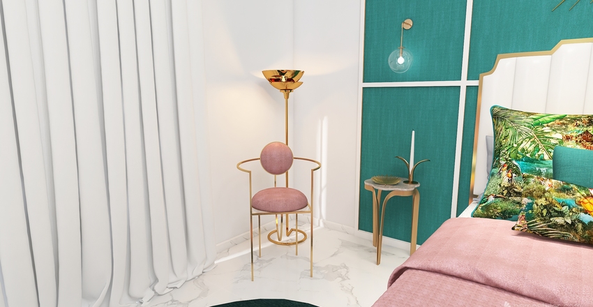 Habitación Art Decó Interior Design Render