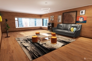 Small wood apartment Design Rendering