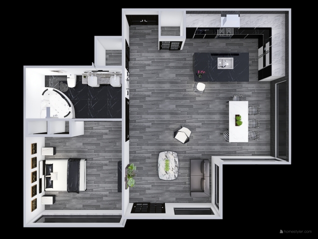 The Glass Oaks: Apartment #1 Floor Plan