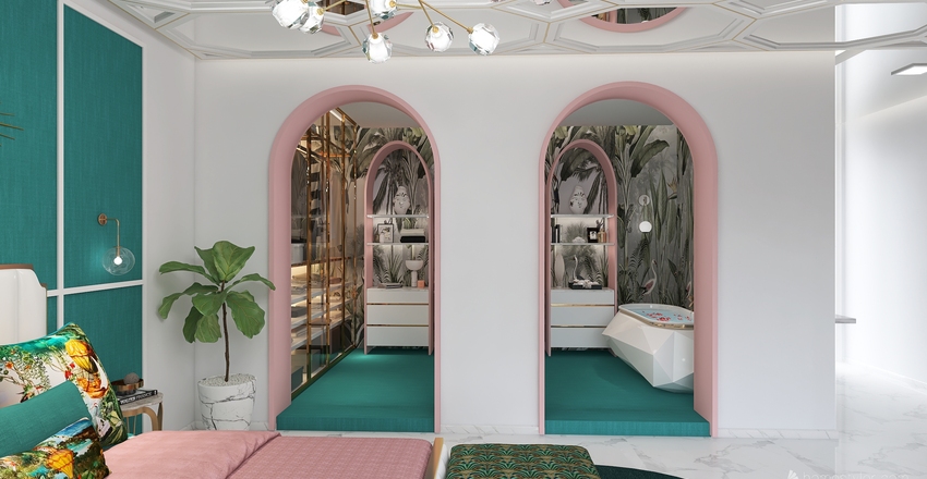 Habitación Art Decó Interior Design Render