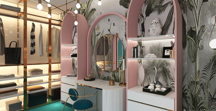 Habitación Art Decó Interior Design Render