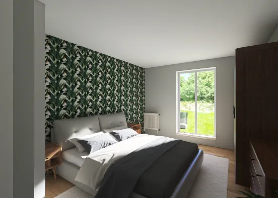Bedroom_green Design Rendering