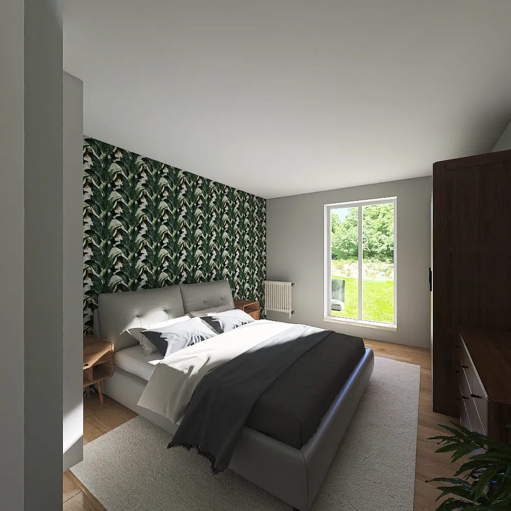 Bedroom_green 3d design renderings