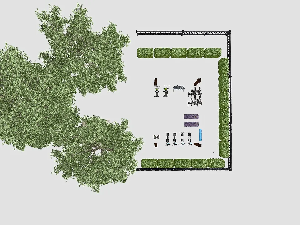 Green Gym Bactery 3d design renderings