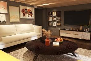 Modern lIving Room Design Rendering