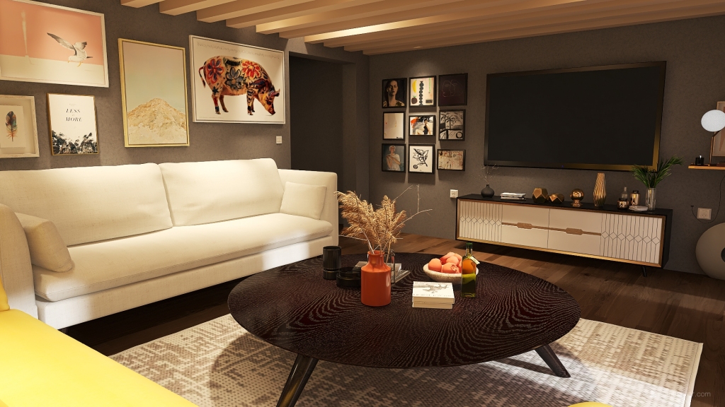 Modern lIving Room 3d design renderings