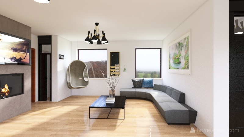 Modern Family Home Interior Design Render