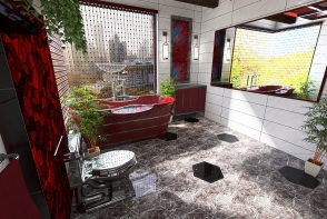The Red Comfort (15 Sqm Toilet & Bath) Design Rendering