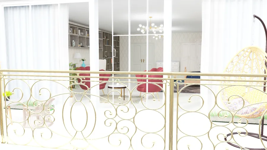 Penthouse bedroom 3d design renderings