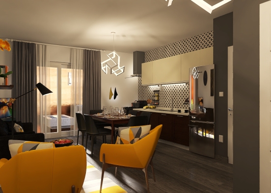 Condominio S_Appartamento 100 mq Design Rendering