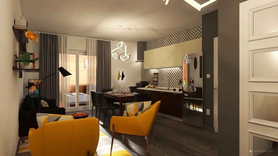 Condominio S_Appartamento 100 mq 3d design renderings