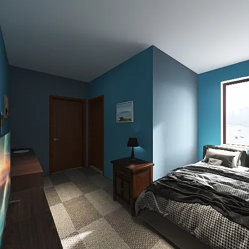 Bedroom And Bathroom 3d design renderings