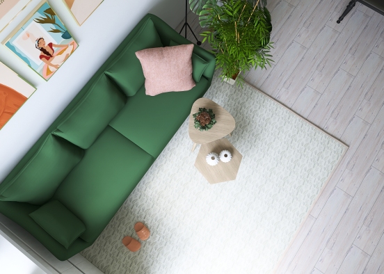 Green  sofa Design Rendering