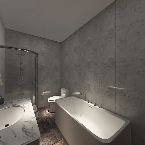 Bedroom And Bathroom 3d design renderings
