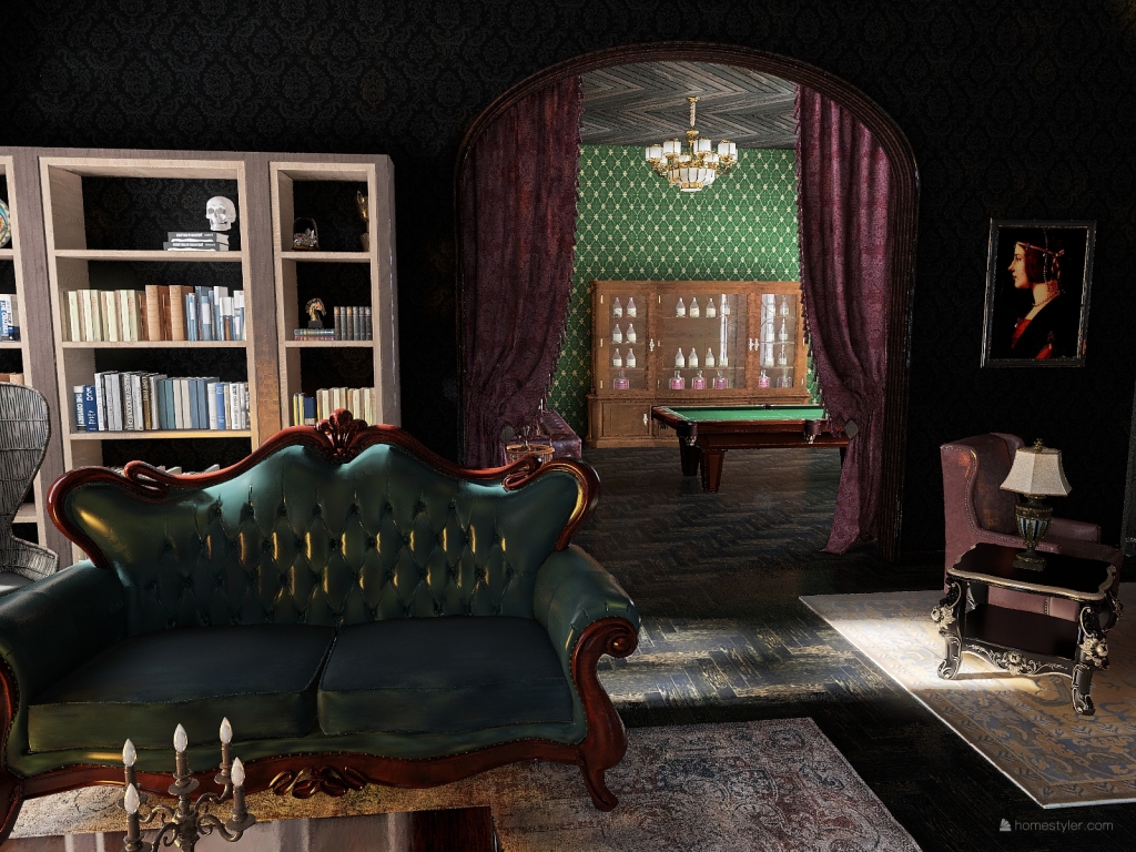Addams Mansion 3d design renderings
