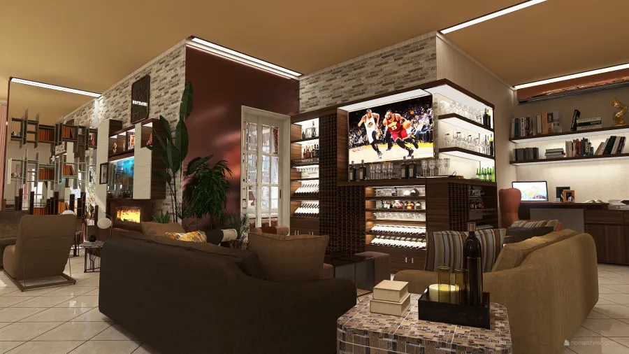 appartamento  moderno 3d design renderings