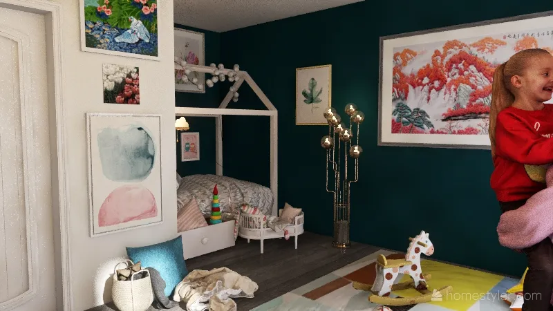 Little Girl's Room 3d design renderings