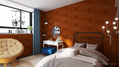 Wood panelling Bedroom