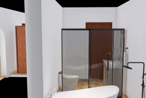 Bedroom/Bathroom Design Rendering