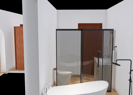 Bedroom/Bathroom Design Rendering