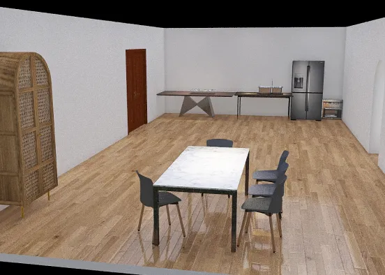 Kitchen/Dining Room Design Rendering