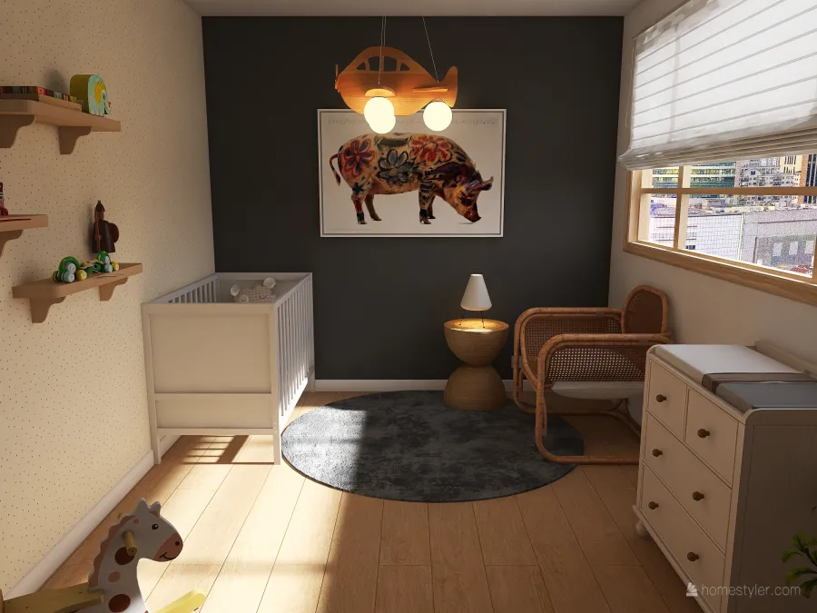 Baby room in London 3d design renderings
