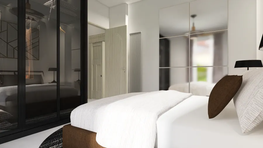 Camera da letto 3d design renderings